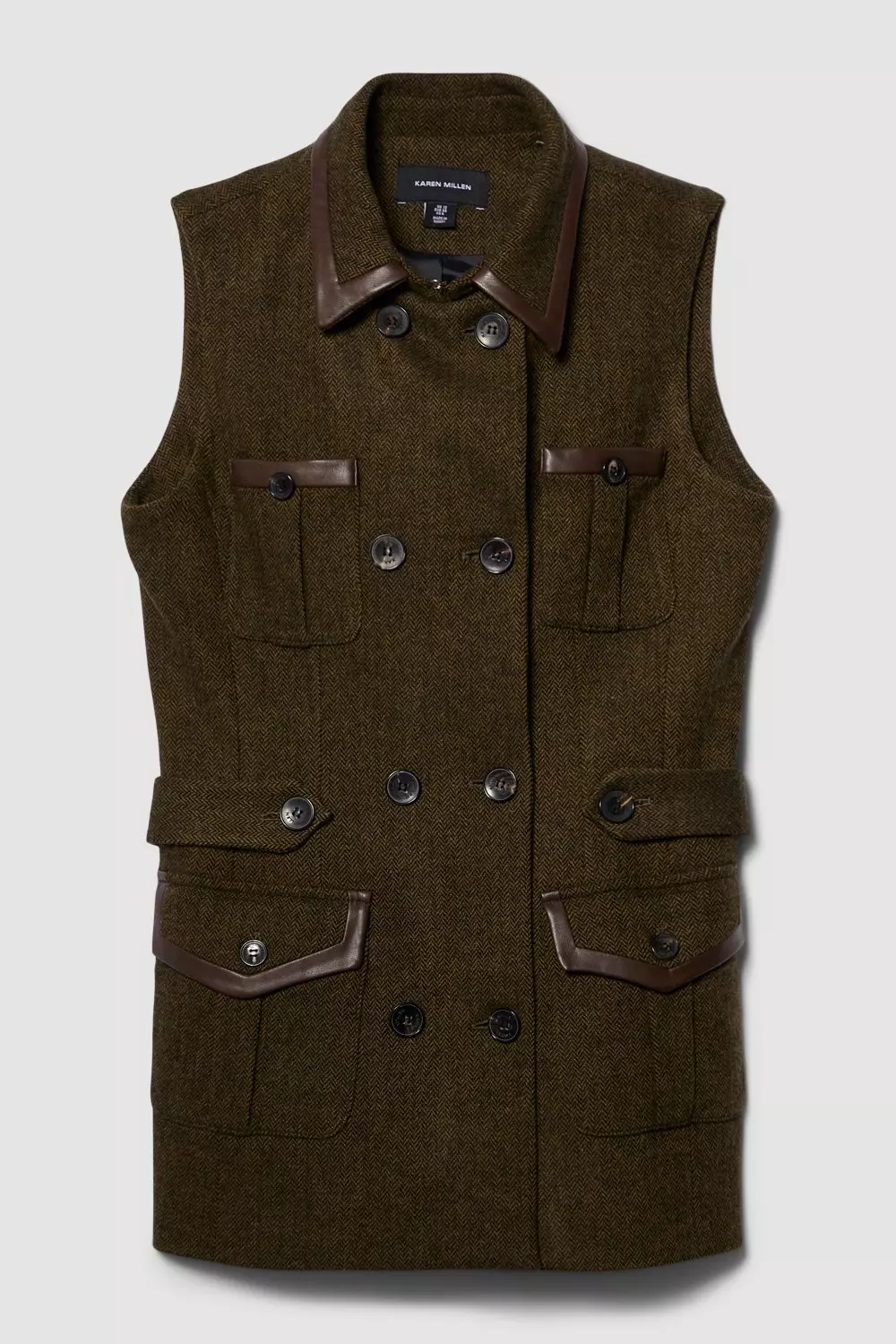 Tweed sleeveless jacket clearance